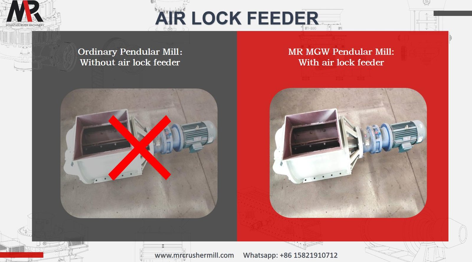 raymond mill air lock feeder