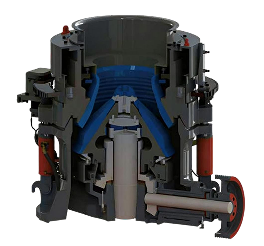 HP Hydraulic Multi-Cylinder Cone Crusher Internal Structure