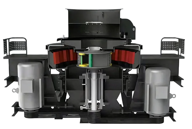 VSI5X Vertical Shaft Impact Crusher Internal structure