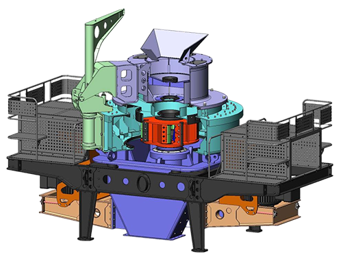 VSI6X Vertical Shaft Impact Crusher Internal structure