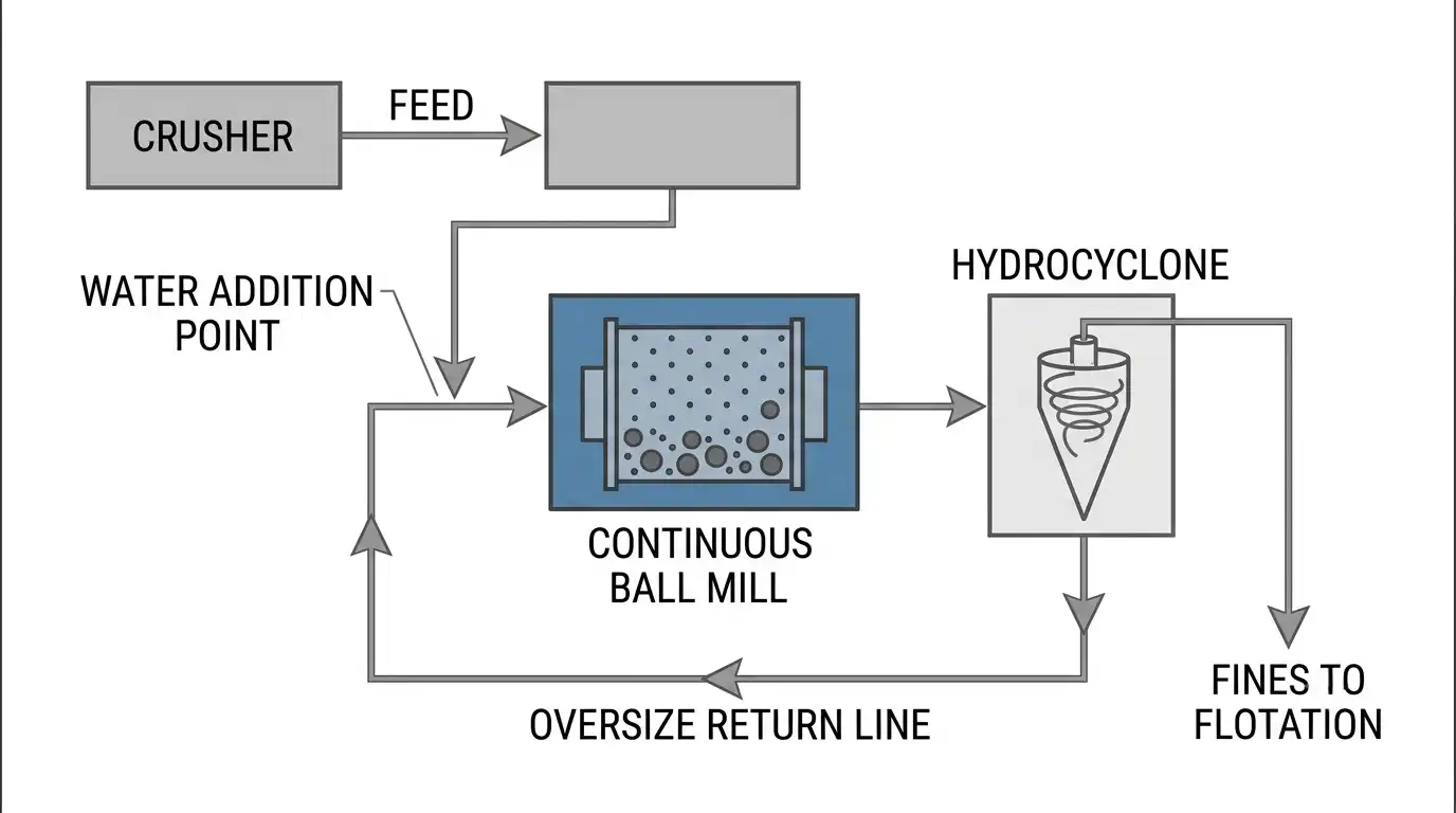 hydrocyclone classification ahead of flotation