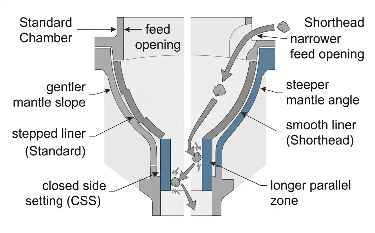 Standard chamber and Shorthead chamber