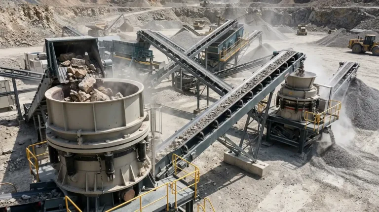 Standard chamber cone crusher feeding