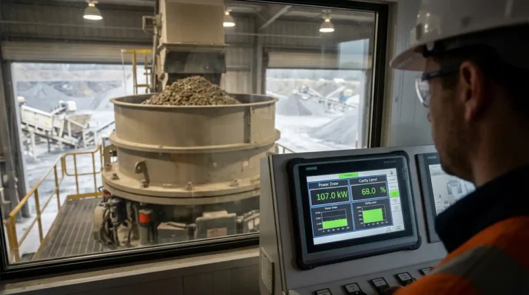 cone crusher power draw