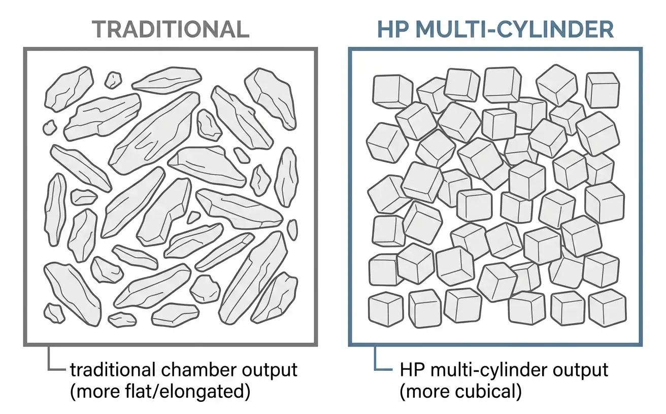 crushed rock particle shape