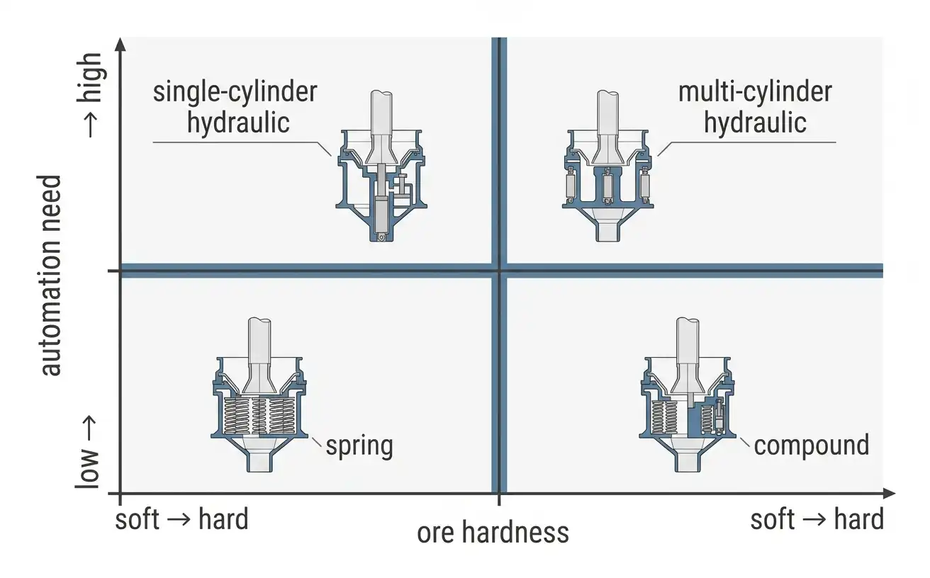 four cone crusher types