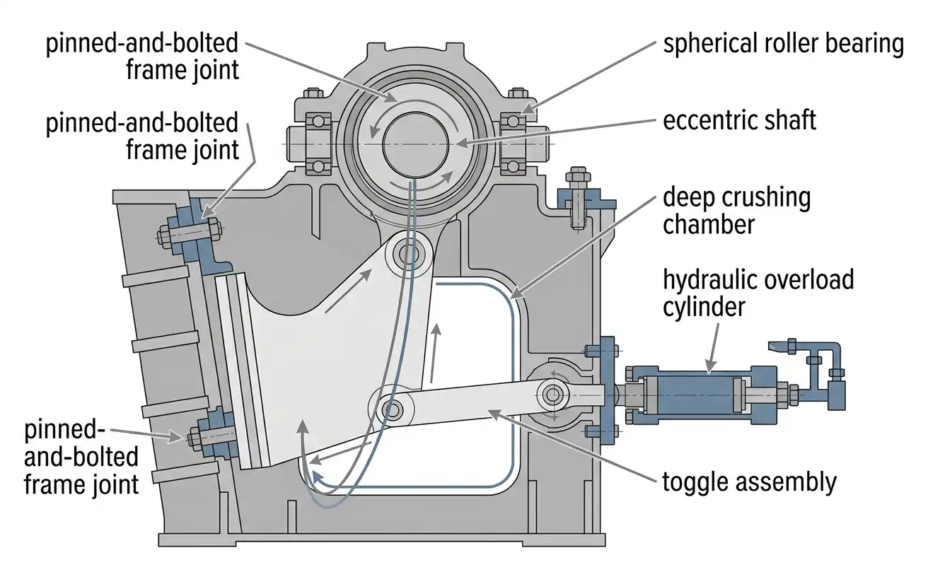 heavy-duty jaw crusher frame