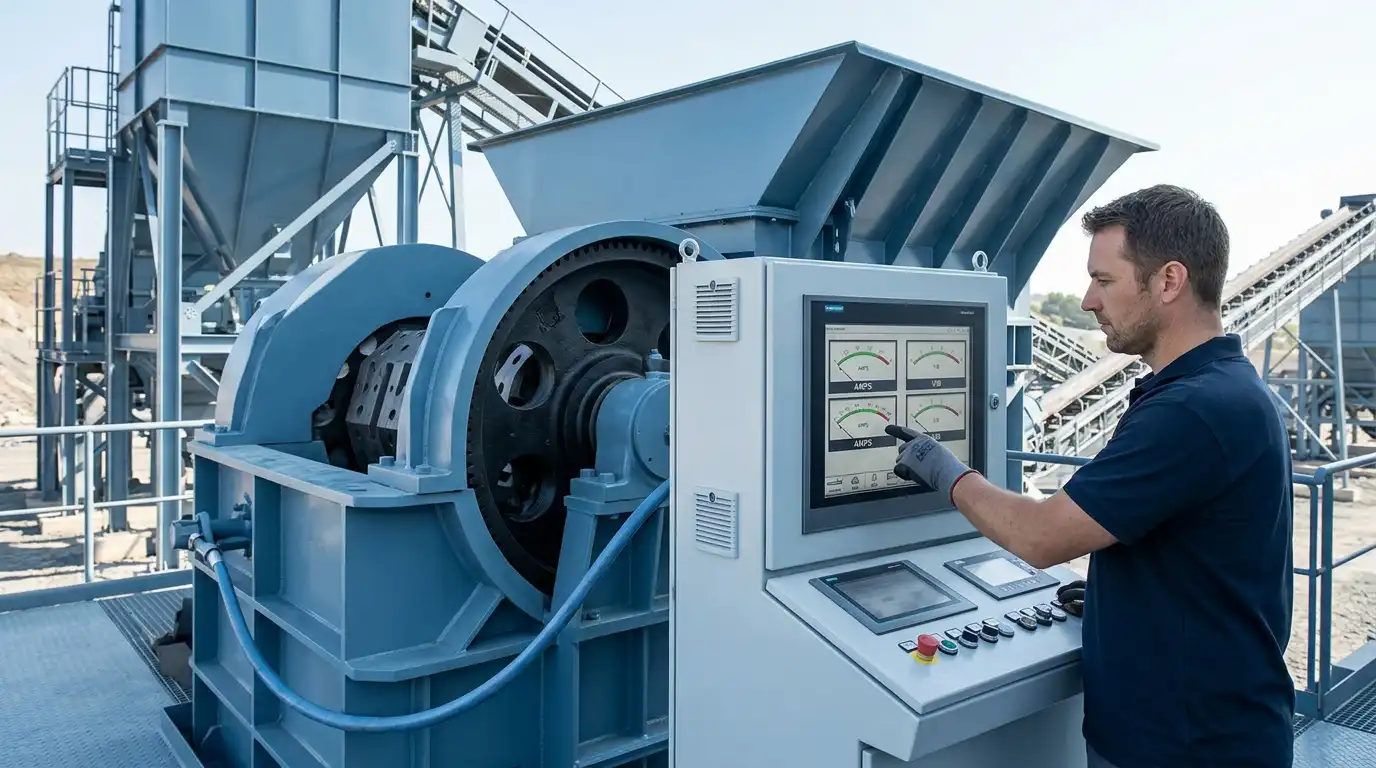 monitoring a jaw crusher no-load commissioning run