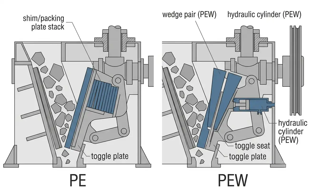 two adjustment mechanisms