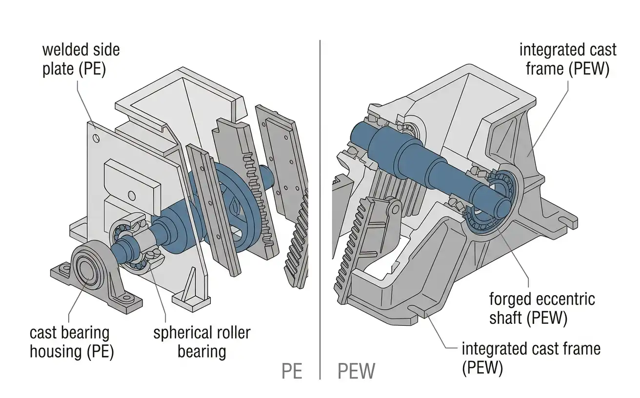two jaw crusher frames