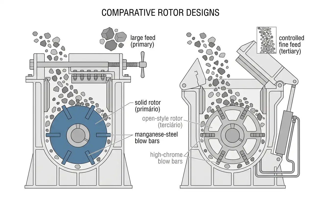 two rotor cross-sections